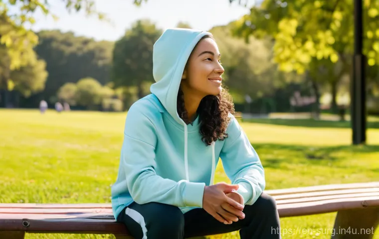 탈장 치료 후 운동법 - **Prompt:** A young adult (20s-30s) in a modest sports bra and athletic leggings, demonstrating a "b...