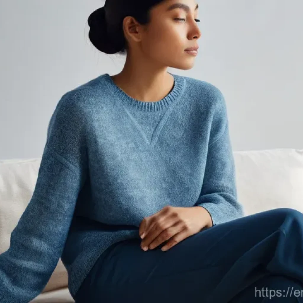 장폐색 원인과 치료 - **Prompt:** A serene, gender-neutral person in their early thirties, dressed in comfortable, modern ...